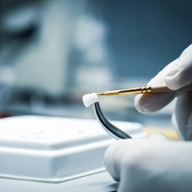 Precision dental procedure using professional dental instruments